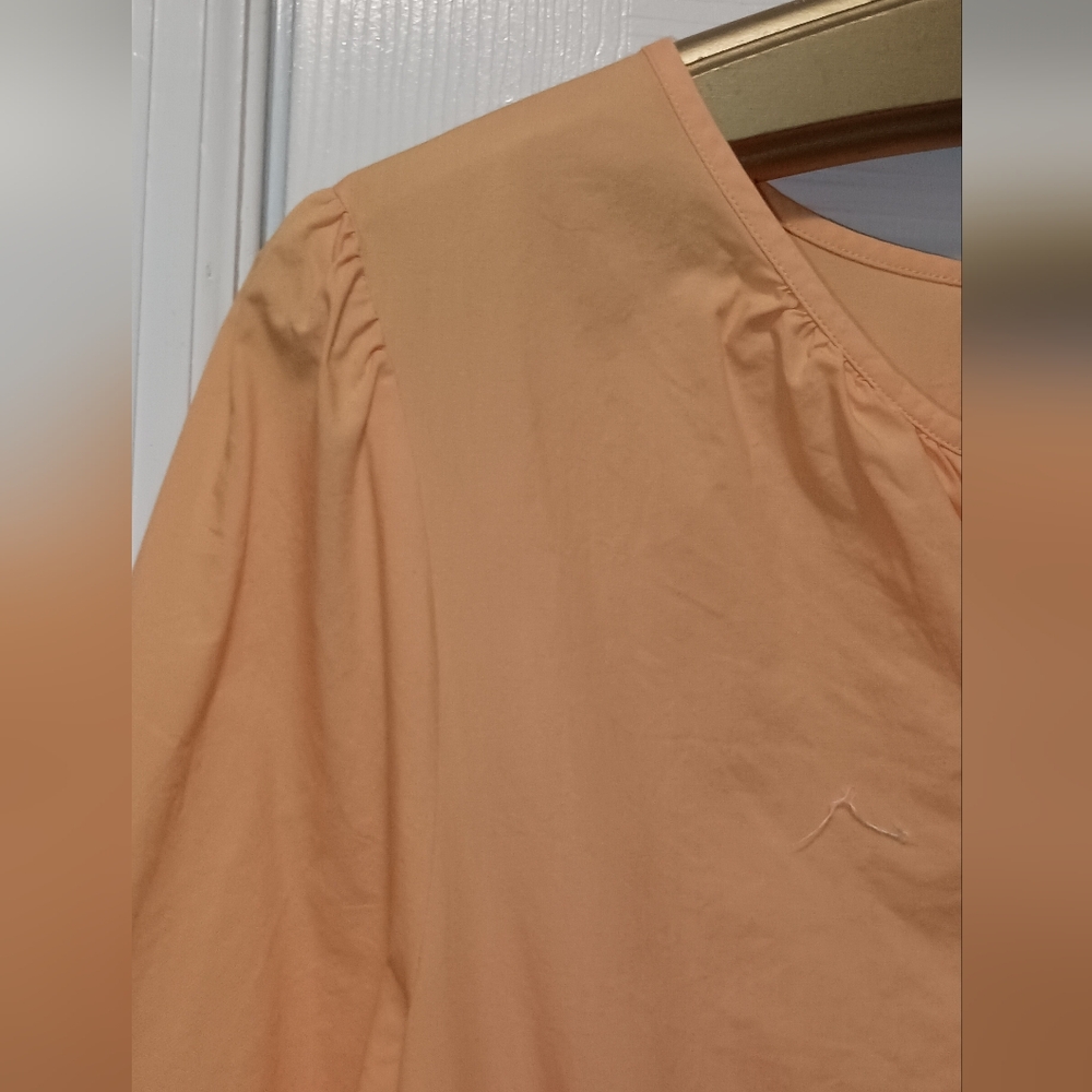 Talbots smocked poplin Midi Dress Size 16 Petite - Picture 4 of 6